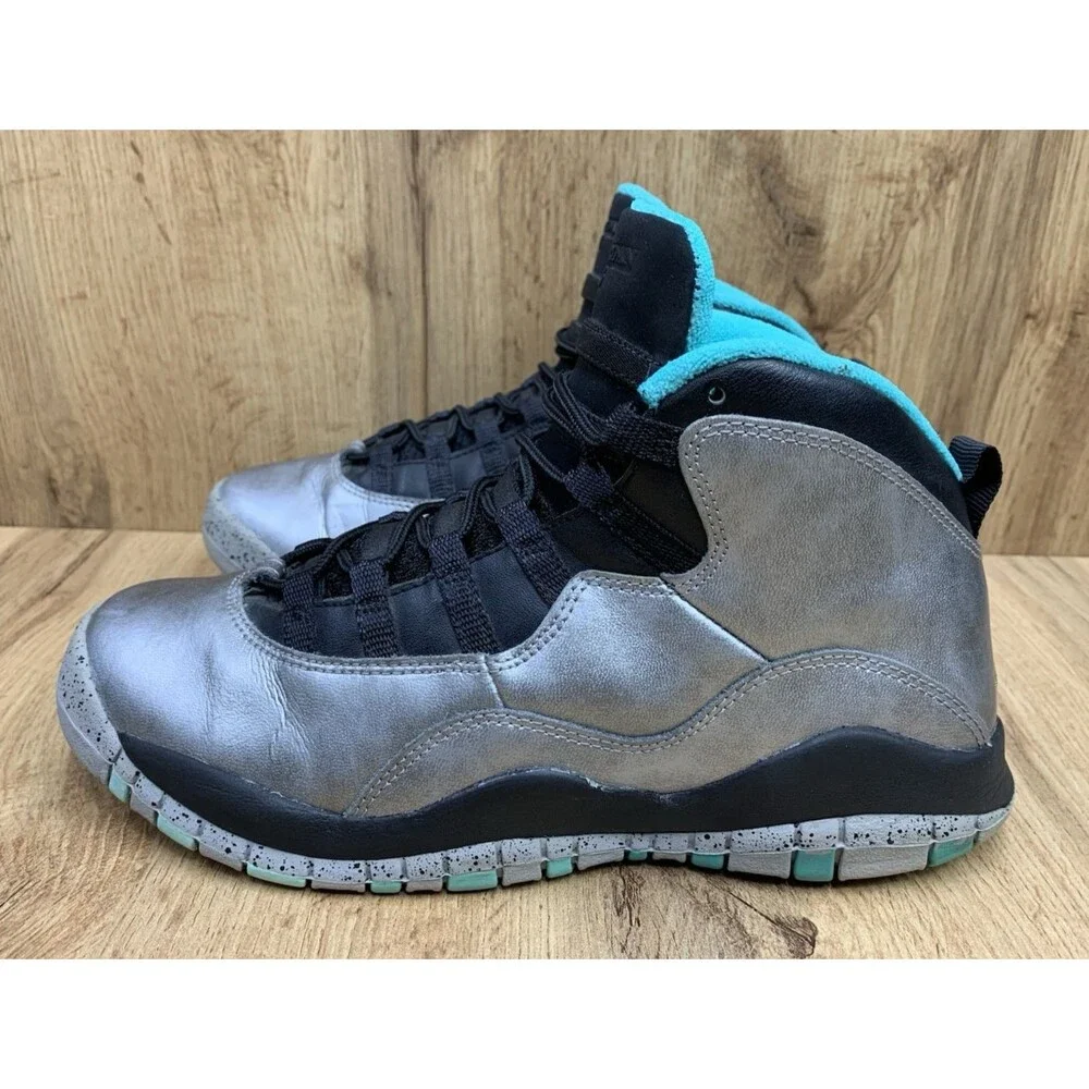 Air Jordan 10 Retro Lady Liberty GS 7Y Dust Black Teal 705179-045 2015